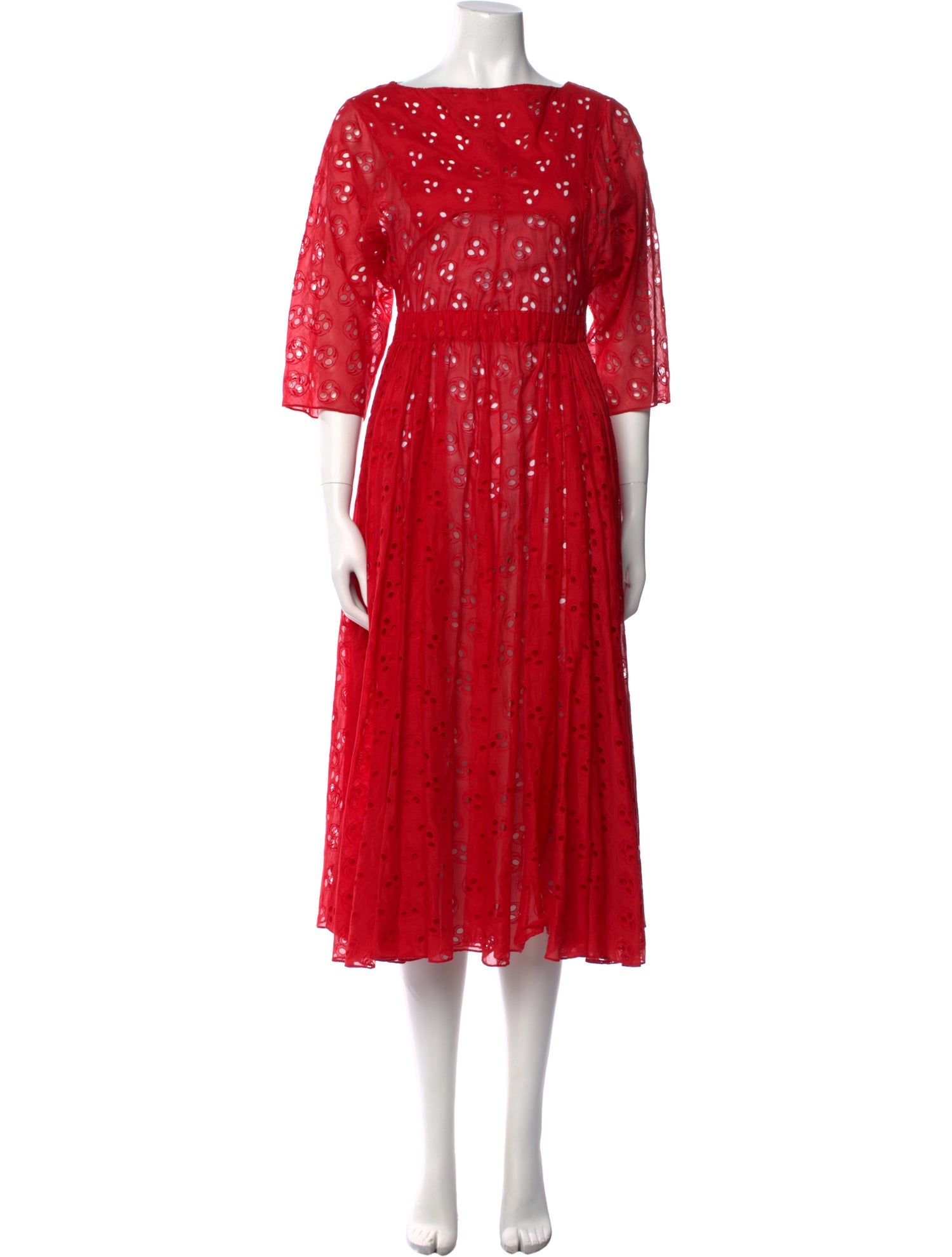 Alaïa Lace Pattern Midi Length Dress