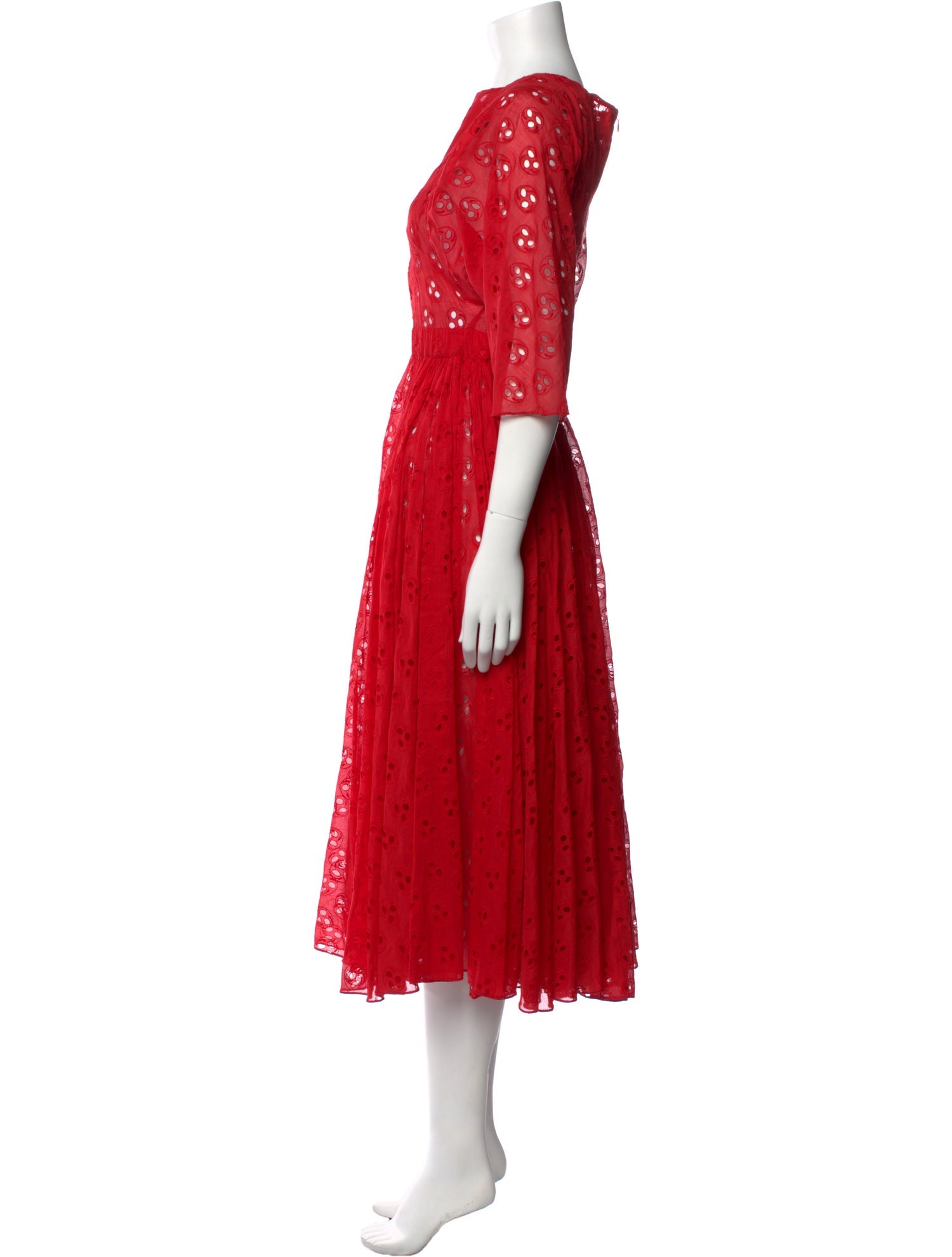 Alaïa Lace Pattern Midi Length Dress
