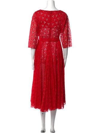 Alaïa Lace Pattern Midi Length Dress