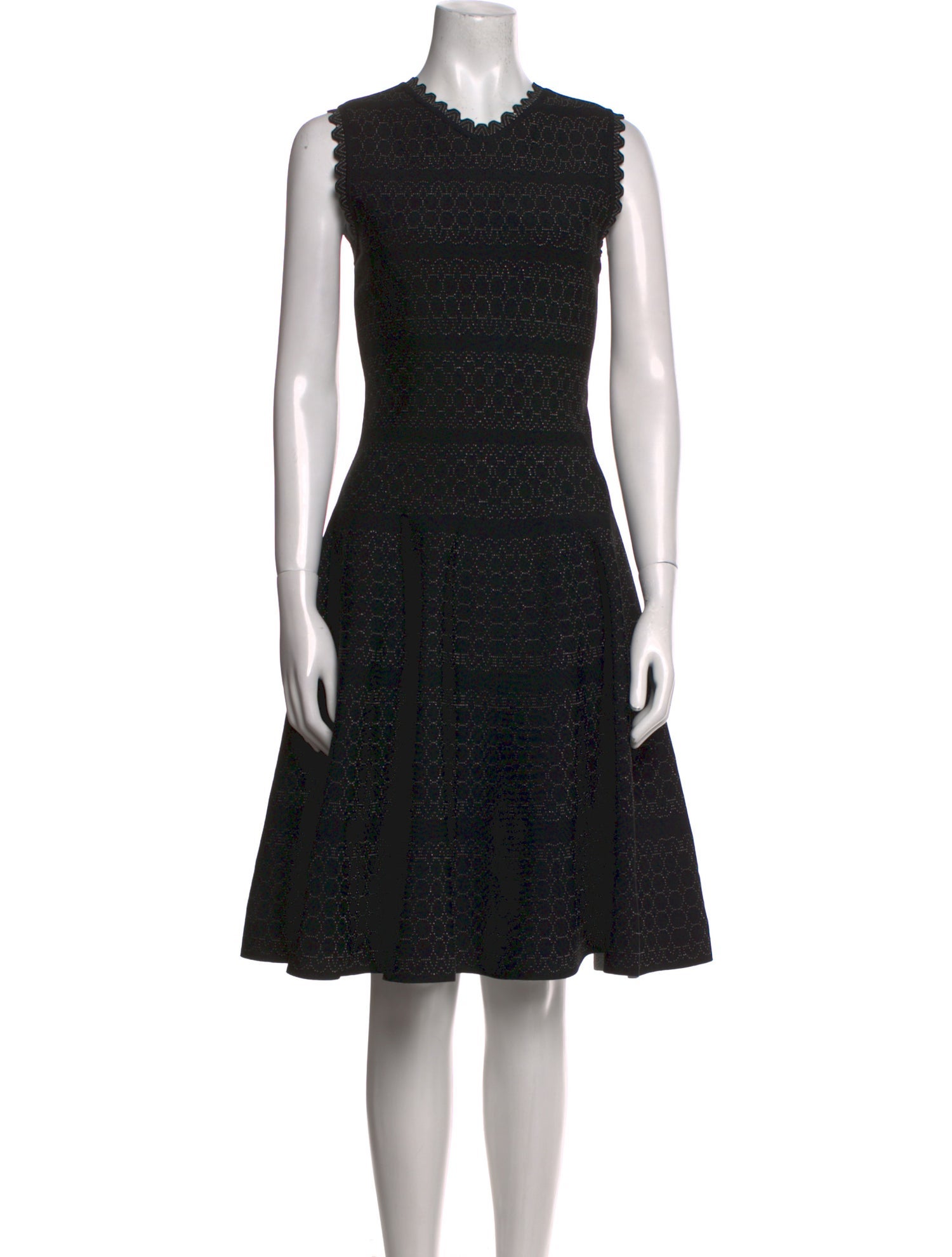 Alaïa Crew Neck Knee-Length Dress
