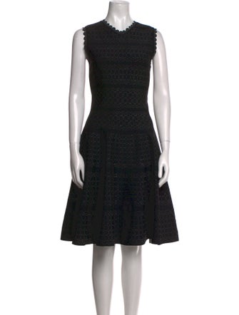 Alaïa Crew Neck Knee-Length Dress