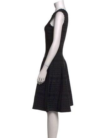 Alaïa Crew Neck Knee-Length Dress