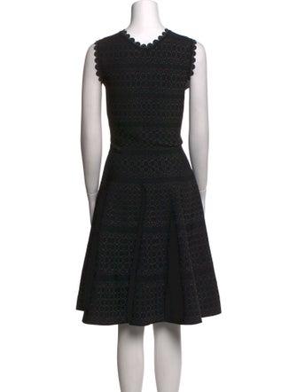 Alaïa Crew Neck Knee-Length Dress