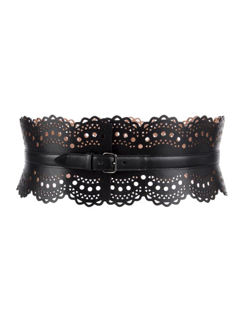 Alaïa Wide Leather Waist Belt