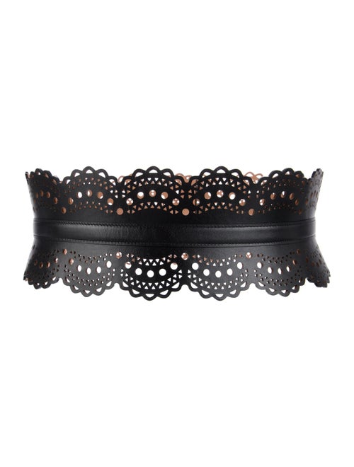 Alaïa Wide Leather Waist Belt