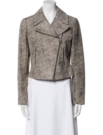 Alaïa Calf Leather Tweed Pattern Blazer