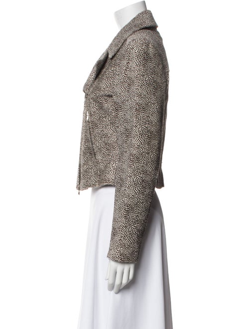 Alaïa Calf Leather Tweed Pattern Blazer