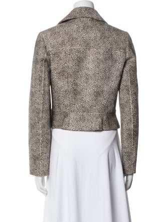 Alaïa Calf Leather Tweed Pattern Blazer