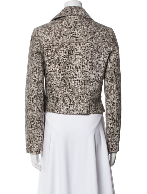 Alaïa Calf Leather Tweed Pattern Blazer