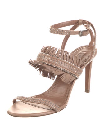 Alaïa Leather Studded Accents Sandals
