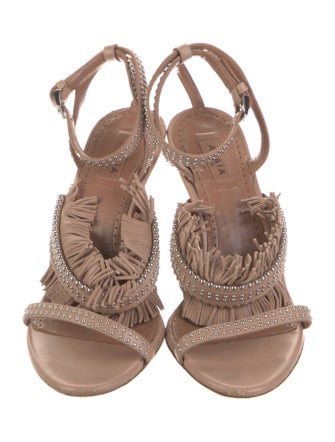 Alaïa Leather Studded Accents Sandals