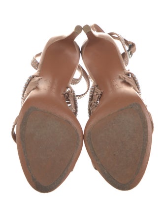 Alaïa Leather Studded Accents Sandals