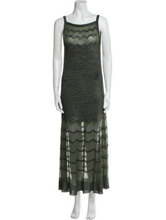 Alaïa Printed Long Dress