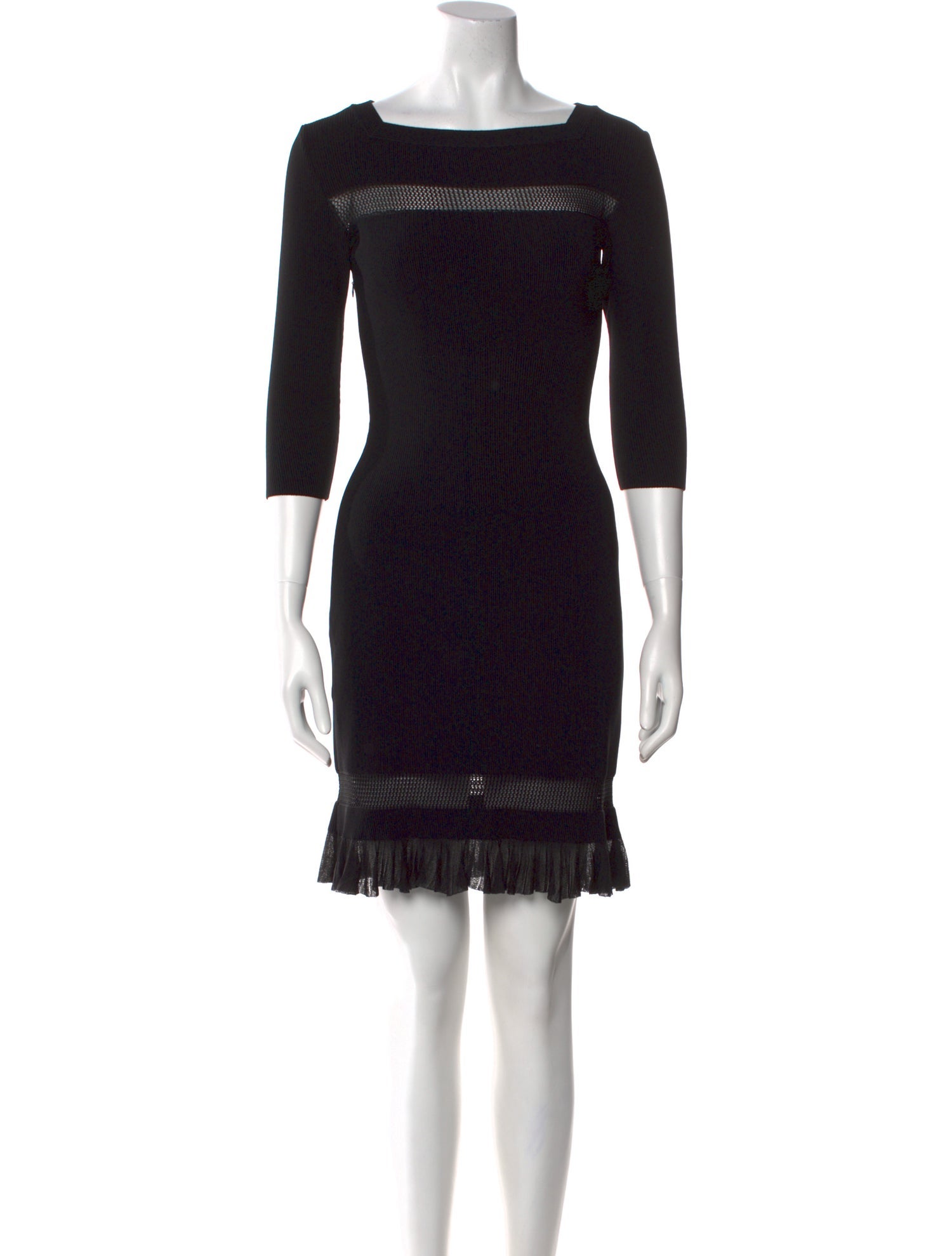 Alaïa Bateau Neckline Mini Dress