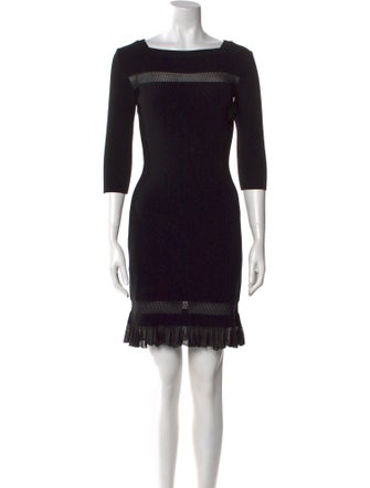 Alaïa Bateau Neckline Mini Dress