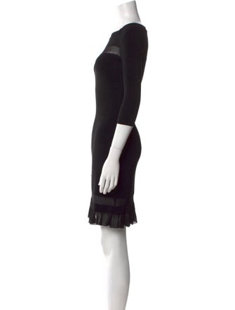 Alaïa Bateau Neckline Mini Dress