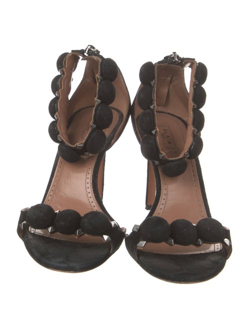 Alaïa Suede Studded Accents Sandals