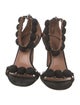 Alaïa Suede Studded Accents Sandals