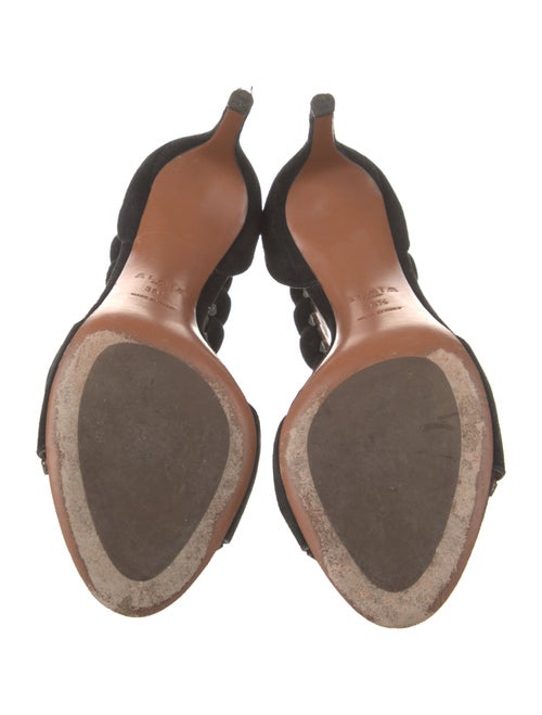 Alaïa Suede Studded Accents Sandals