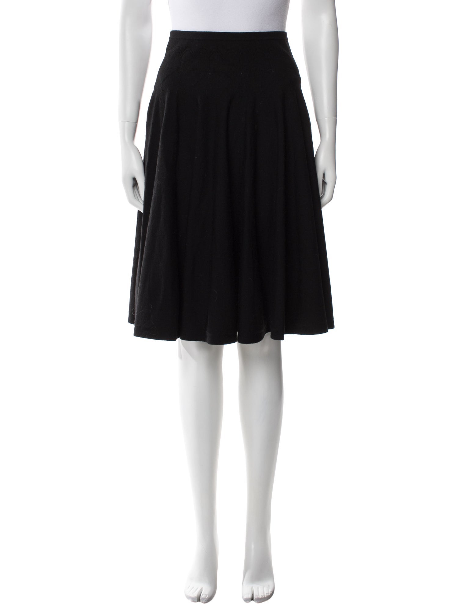 Alaïa Virgin Wool Knee-Length Skirt