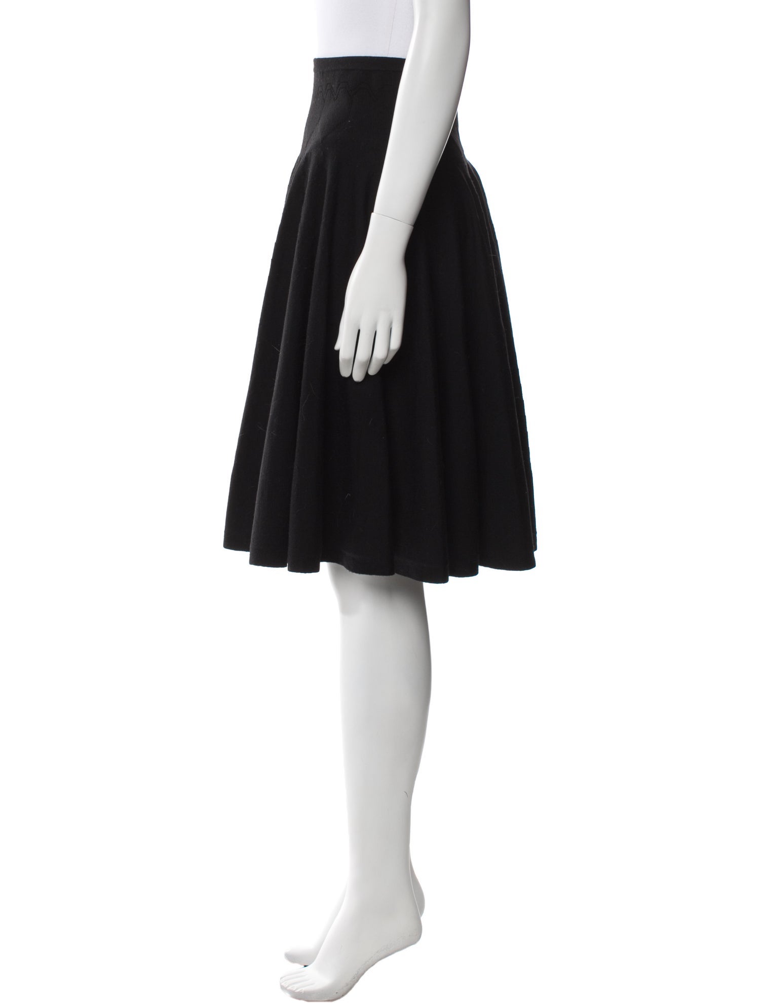 Alaïa Virgin Wool Knee-Length Skirt