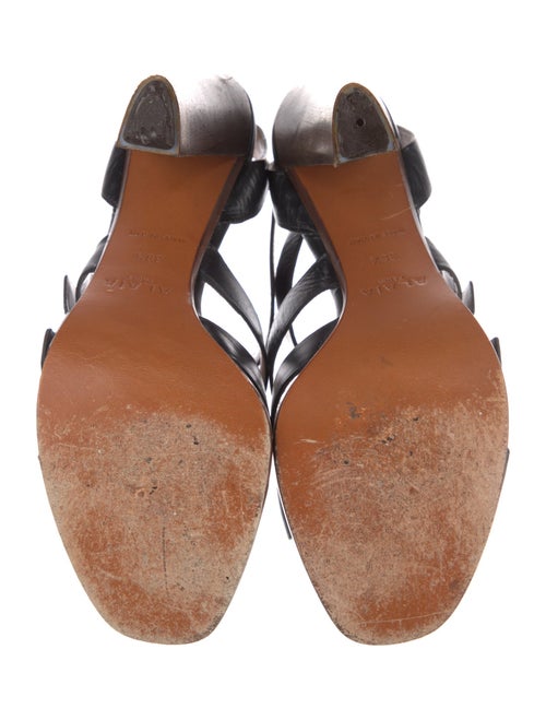Alaïa Leather T-Strap Sandals
