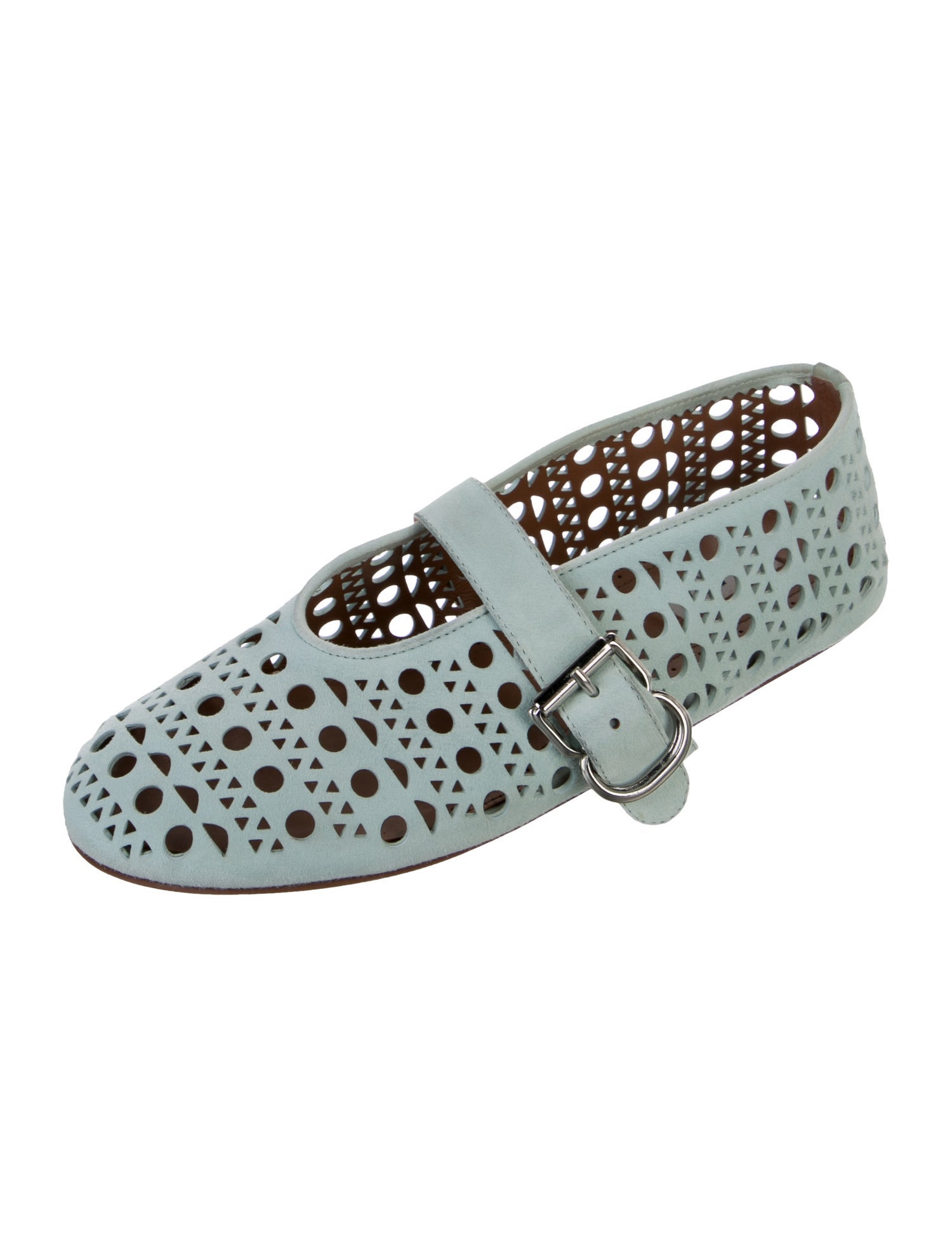 Alaïa Vienne Suede Mary Jane Flats