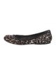 Alaïa Ponyhair Animal Print Ballet Flats