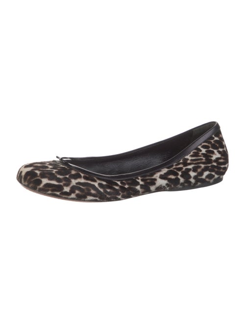 Alaïa Ponyhair Animal Print Ballet Flats