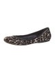 Alaïa Ponyhair Animal Print Ballet Flats