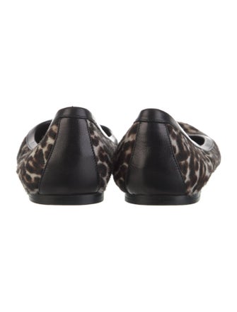 Alaïa Ponyhair Animal Print Ballet Flats
