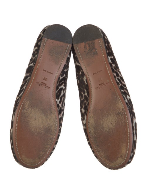 Alaïa Ponyhair Animal Print Ballet Flats