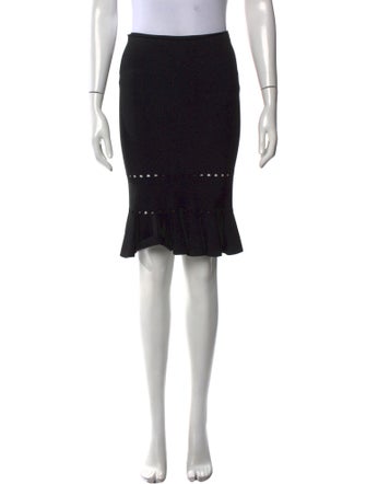 Alaïa Pleated Accents Knee-Length Skirt