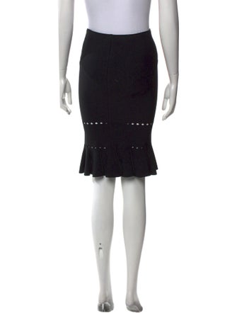 Alaïa Pleated Accents Knee-Length Skirt