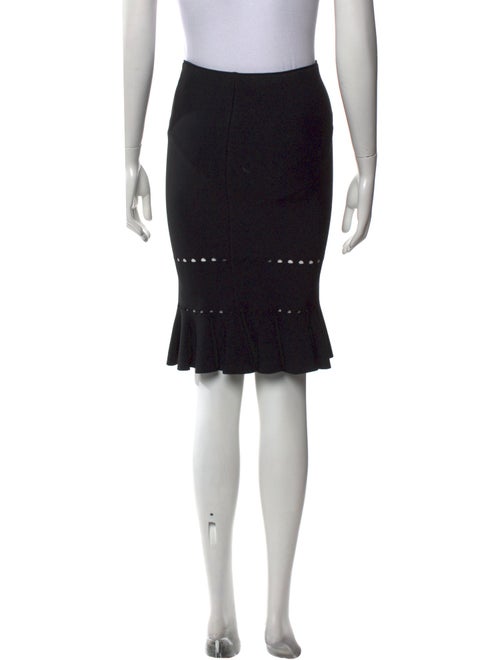 Alaïa Pleated Accents Knee-Length Skirt