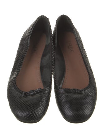 Alaïa Python Animal Print Ballet Flats