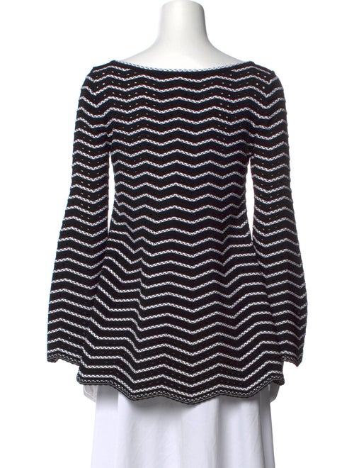 Alaïa Striped Bateau Neckline Blouse