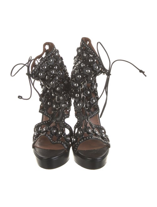 Alaïa Leather T-Strap Pumps