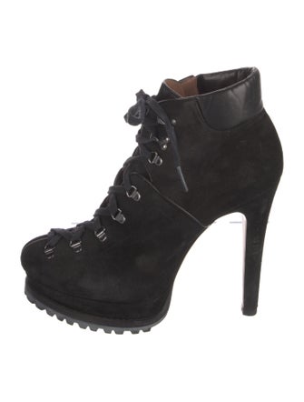 Alaïa Suede Lace-Up Boots