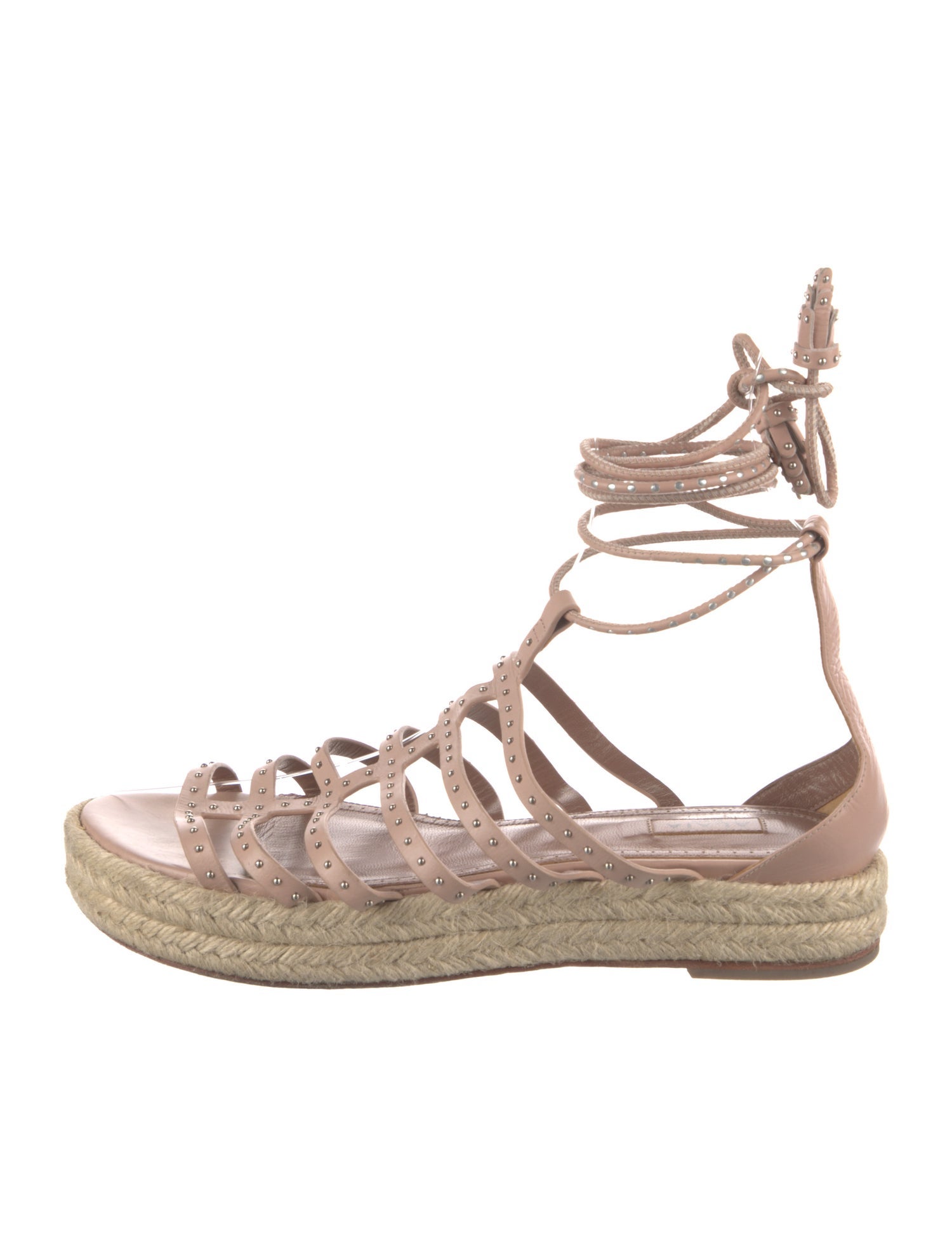 Alaïa Leather Tassel Accents Espadrilles
