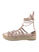 Alaïa Leather Tassel Accents Espadrilles
