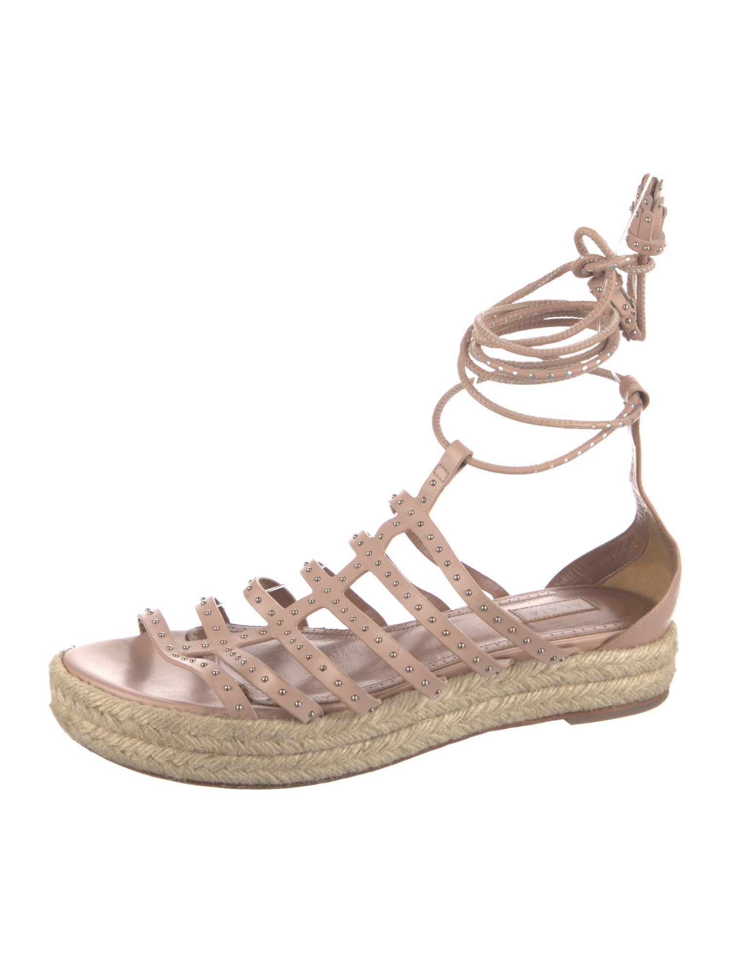 Alaïa Leather Tassel Accents Espadrilles