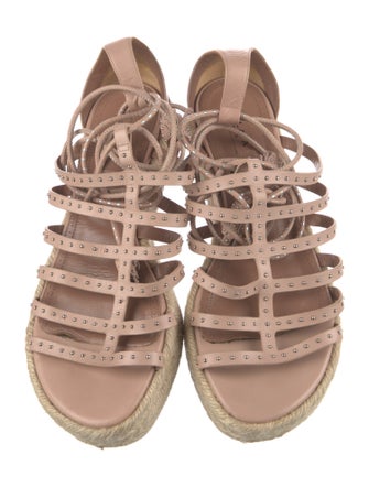 Alaïa Leather Tassel Accents Espadrilles