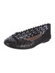 Alaïa Leather Lasercut Accents Ballet Flats