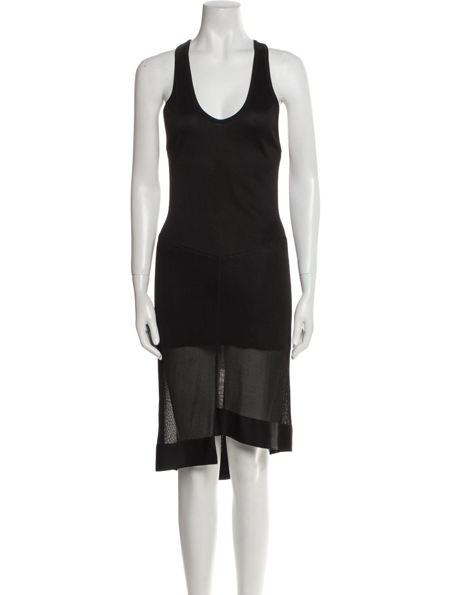 Alaïa Scoop Neck Midi Length Dress