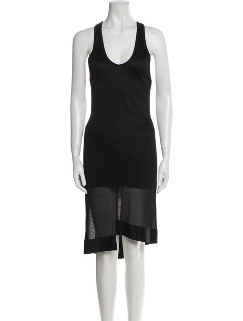 Alaïa Scoop Neck Midi Length Dress