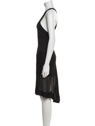 Alaïa Scoop Neck Midi Length Dress