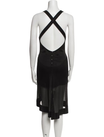 Alaïa Scoop Neck Midi Length Dress