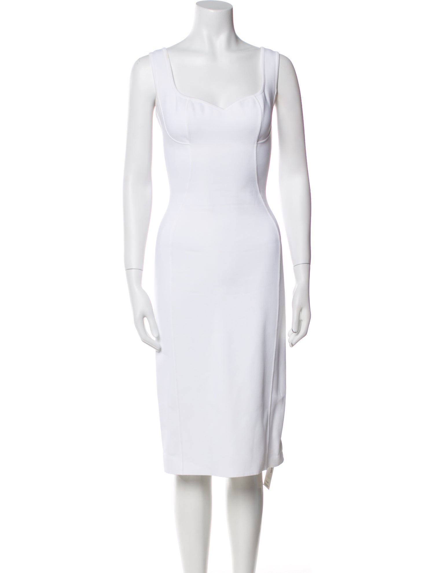 Alaïa Square Neckline Knee-Length Dress