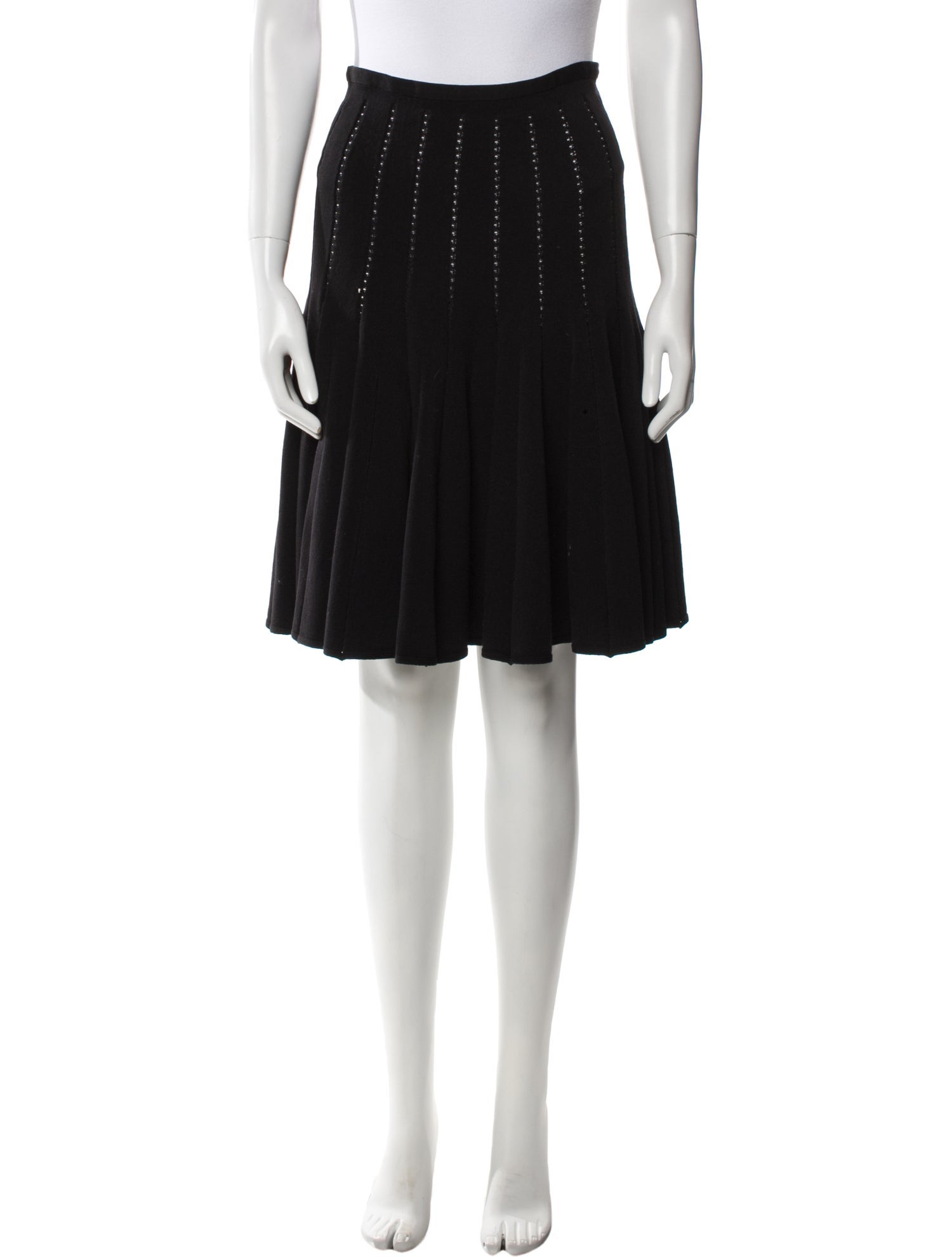 Alaïa Eyelet Trim Knee-Length Skirt